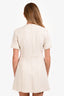 Maje White Tweed Buttoned Dress Size 38