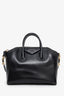 Givenchy Black Leather Medium Antigona Top Handle Bag With Strap
