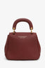 Burberry Red Leather 'DK88' Medium Top Handle Bag With Strap