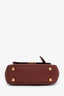Burberry Red Leather 'DK88' Medium Top Handle Bag With Strap