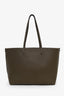 Fendi Brown Leather/Canvas Medium 'Selleria Roll' Tote Bag