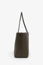 Fendi Brown Leather/Canvas Medium 'Selleria Roll' Tote Bag