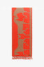 Hermès Orange Cashmere Camel/Vermillion Scarf