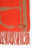 Hermès Orange Cashmere Camel/Vermillion Scarf
