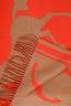 Hermès Orange Cashmere Camel/Vermillion Scarf