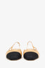 Pre-Loved Chanel™ Beige/Black Leather Slingback Heels Size 39