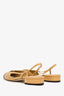 Pre-Loved Chanel™ Beige/Black Leather Slingback Heels Size 39