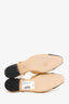 Pre-Loved Chanel™ Beige/Black Leather Slingback Heels Size 39