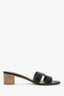 Hermès Black Leather Oasis Sandals Size 39