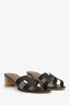 Hermès Black Leather Oasis Sandals Size 39
