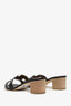 Hermès Black Leather Oasis Sandals Size 39