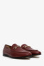 Gucci Burgundy Leather Horsebit 'Jordaan' Loafers Size 38.5