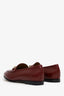 Gucci Burgundy Leather Horsebit 'Jordaan' Loafers Size 38.5