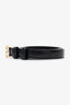 Celine Black Leather Triomphe 18MM Belt Size 80