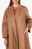 Max Mara Camel Cashmere Midi Cardigan Open Coat Size 4