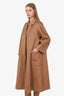 Max Mara Camel Cashmere Midi Cardigan Open Coat Size 4