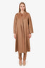 Max Mara Camel Cashmere Midi Cardigan Open Coat Size 4