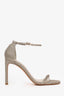 Stuart Weitzman Gold Glitter 'Nudistcurve' Heels Estimated Size 9