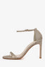 Stuart Weitzman Gold Glitter 'Nudistcurve' Heels Estimated Size 9