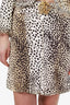 Roberto Cavalli Brown Cheetah Print Jacket +  Skirt Set Size 38