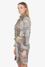 Roberto Cavalli Brown Cheetah Print Jacket +  Skirt Set Size 38