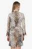 Roberto Cavalli Brown Cheetah Print Jacket +  Skirt Set Size 38