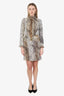 Roberto Cavalli Brown Cheetah Print Jacket +  Skirt Set Size 38