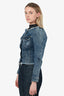 Retrofête Light Wash Denim Distressed Jacket Size XS