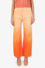 Sandro Orange Denim Straight Leg Jeans Size 36