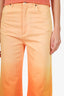 Sandro Orange Denim Straight Leg Jeans Size 36