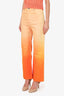 Sandro Orange Denim Straight Leg Jeans Size 36