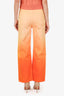 Sandro Orange Denim Straight Leg Jeans Size 36