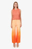 Sandro Orange Denim Straight Leg Jeans Size 36