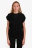Valentino Black Wool V-Neck Knit Interlocking Sweater Vest Size S