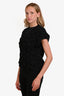 Valentino Black Wool V-Neck Knit Interlocking Sweater Vest Size S