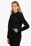 Valentino Black Cotton Signature Logo Hoodie M
