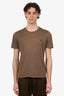 Louis Vuitton Brown Cotton Logo T-Shirt Size L Mens