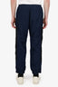 Balenciaga Navy Nylon Logo Track Pants Size M Mens