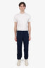 Balenciaga Navy Nylon Logo Track Pants Size M Mens