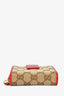 Gucci GG Supreme Canvas/Red Leather Compact Wallet