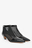 Christian Dior Black Patent Toe Mesh Dot Booties Size 38