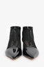 Christian Dior Black Patent Toe Mesh Dot Booties Size 38