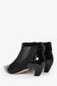 Christian Dior Black Patent Toe Mesh Dot Booties Size 38