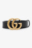 Gucci Black Leather GG Marmont Belt Size 75/30