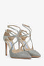 Jimmy Choo Gold Glitter Lancer 100 Heels Size 36.5