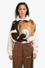 Fendi White/Brown FF Reversible Jacket with Detachable Hood Size M