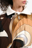 Fendi White/Brown FF Reversible Jacket with Detachable Hood Size M