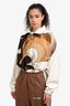 Fendi White/Brown FF Reversible Jacket with Detachable Hood Size M