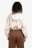 Fendi White/Brown FF Reversible Jacket with Detachable Hood Size M