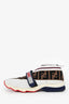 Fendi Brown/White Mesh Zucca Socks Rockoko Sneakers Size 37